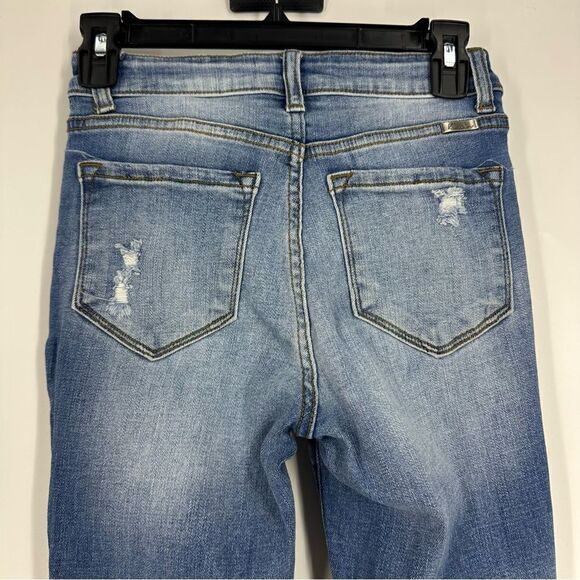 KANCAN Women’s Ripped Destroyed Frayed Hem Denim Jeans Sz 25 - Picture 9 of 12